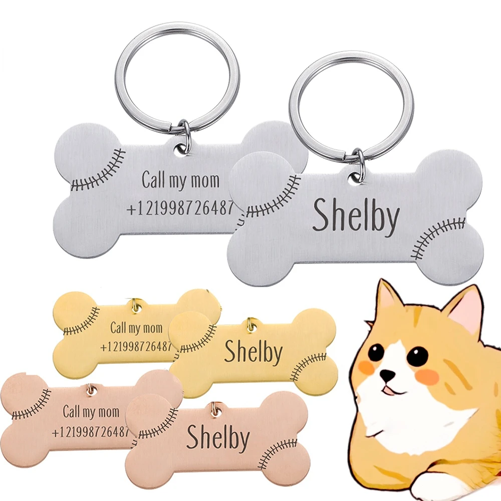 Идентификационная бирка для домашних животных, товары для домашних животных, ошейник для кошек, собак под заказ с именем маленького колокольчика