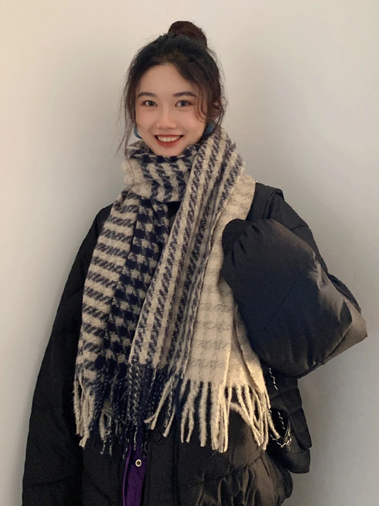 Новинка 2022 бесплатная доставка женский шарф Осень-зима твидовая ткань Женский