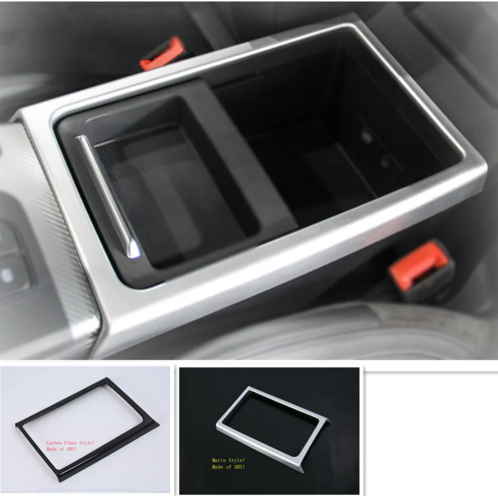 

For Audi Q5 2018 - 2022 Interior Accessories Central Control Water Cup Holder Decor Cover Kit Trim ABS Matte / Carbon Fiber