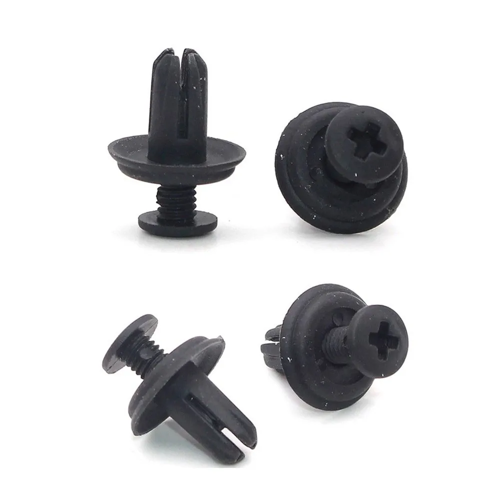

20pcs Car Trim Panel Clips Interior Parts Plastic Black Replaces Clips Tools For Honda 90687-SB0-013 Durable Car Fastener Parts