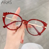 anti blue light blocking cat eye glasses women 2022 fashion luxury designer retro computer optical frames eyewear for ladies