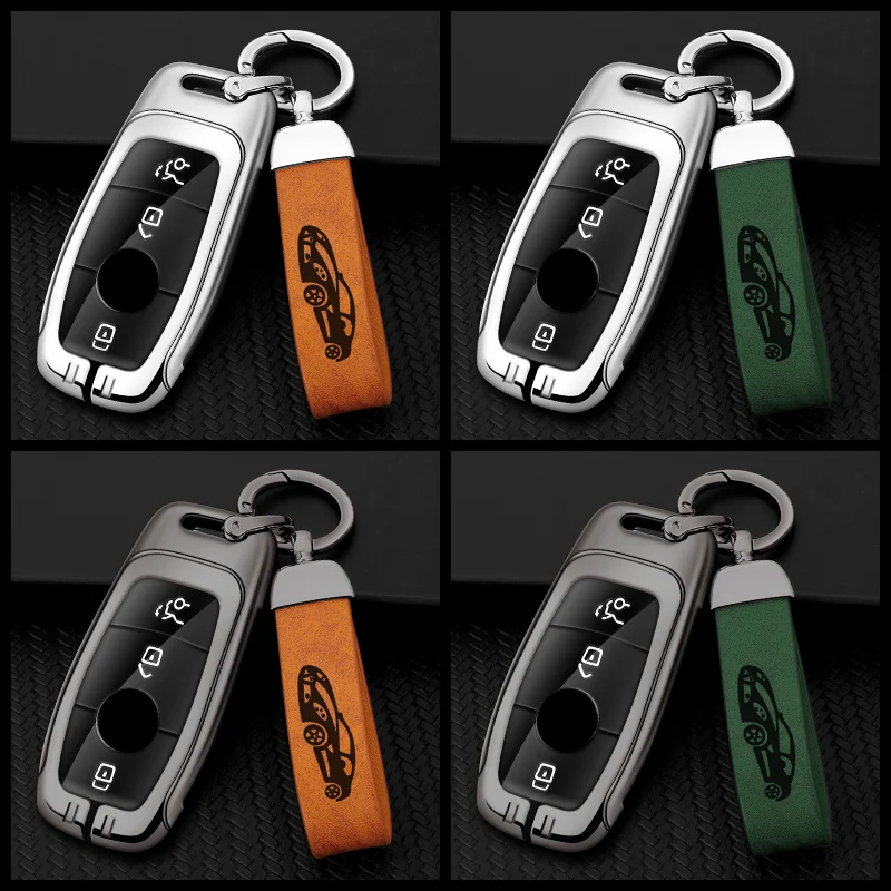 

Car Smart Remote Control Zinc Alloy Protection Key Case Buckle Cover For Mercedes-Benz 2016 2017 E-Class E200L E260 E300L E320L