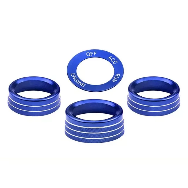 

Interior Air Conditioning Control Radio Knob Engine Start Stop Button Switch Cover Trim for Dodge Challenger 2015-2021