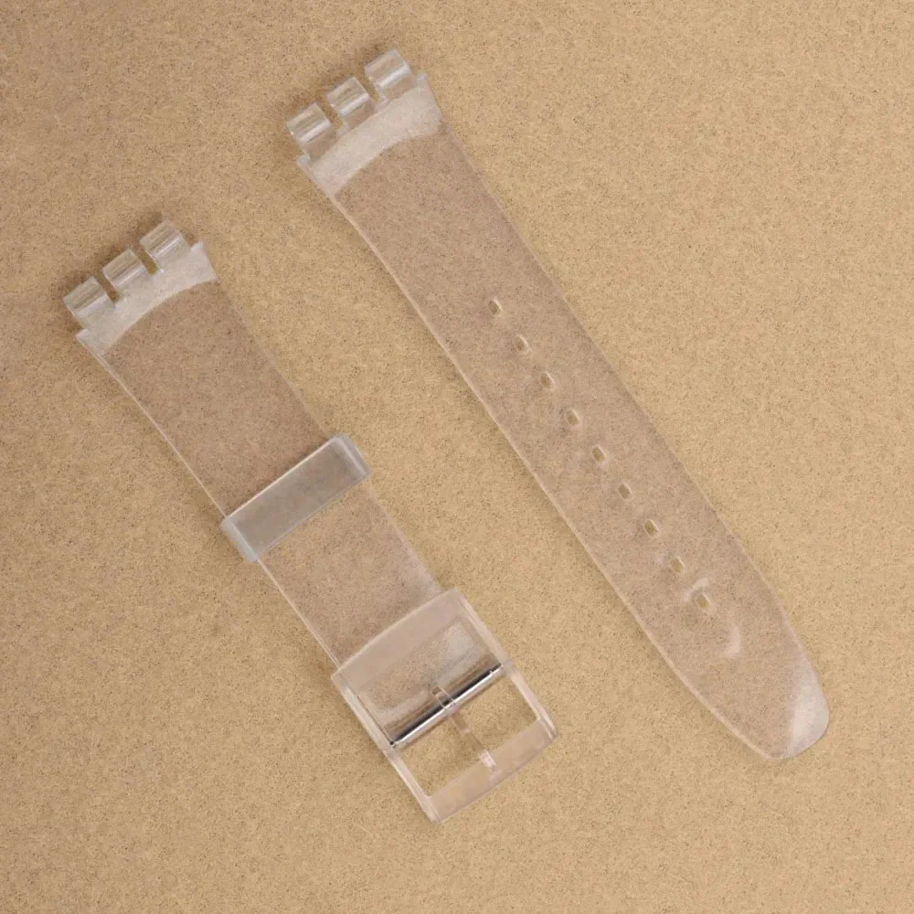 accessories For Swatch silicone strap buckle 17mm19mm rubber strap men's and women's sports strap 20mm watch band