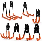 Сверхмощный металлический крючок, гаражный органайзер, настенное крепление, крючки для велосипедов, настенное крепление, хранилище для лестниц, садовый инструмент, электроинструменты