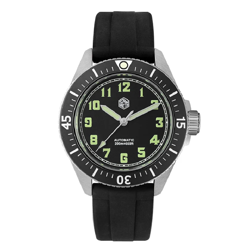 

San Martin Men Diver Watch Sport Watches Automatic Mechanical Wristwatch 20ATM Waterproof Luminous Sapphire NH35 Ceramic Bezel