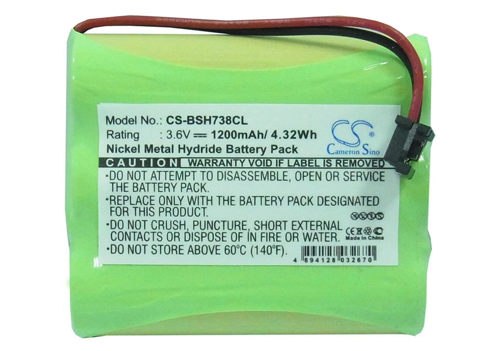 

Cameron Sino 1200mA Battery for Bosch CT-COM 558,CT-COM 612,CT-COM 616,CT-COM 657,CT-COM 757,CT-XTAM 5
