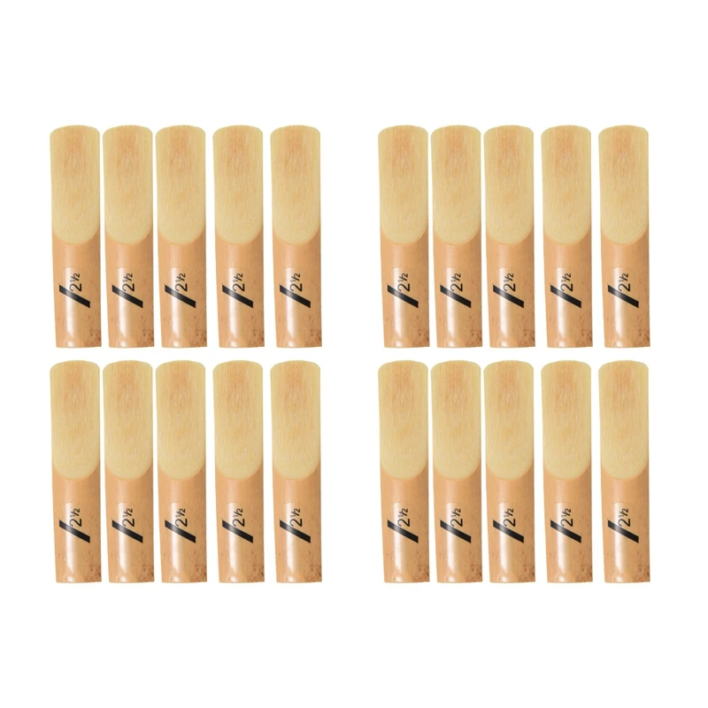

Hot AD-20Pcs Bb Clarinet Reeds Strength 2.5 2-1/2 Reed Bamboo Woodwind Instrument Parts & Accessories