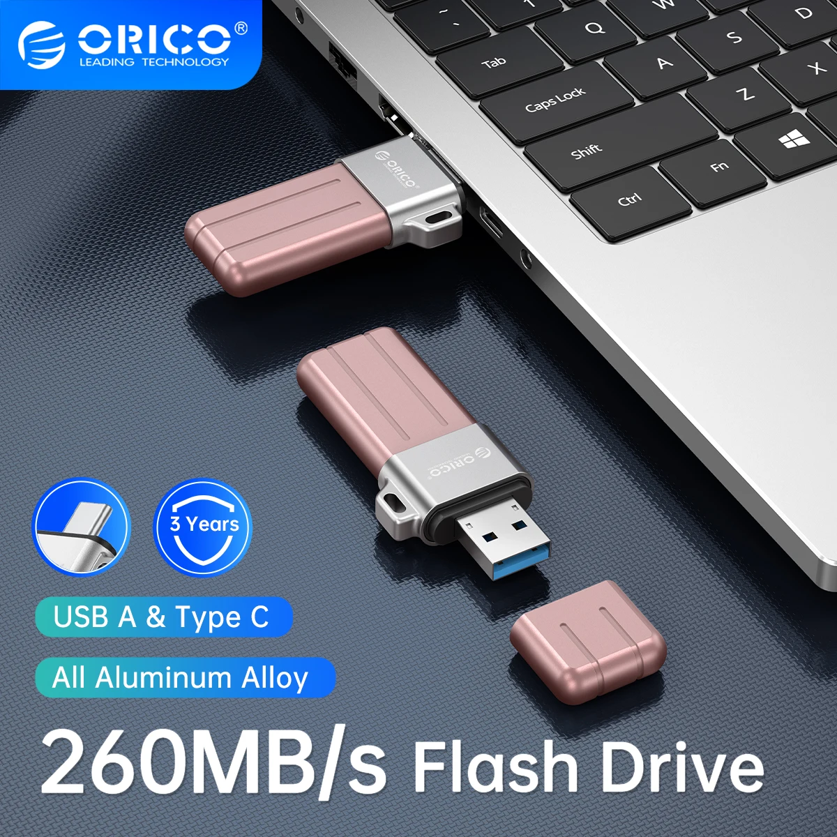 

ORICO 256GB USB 3.2 Pen Drive 260MB/S Aluminum USB Flash Drive 128GB 64GB 32GB Colorful Pendrive for Type-C Android Micro/PC