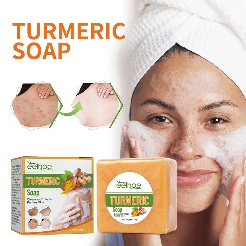 

Turmeric Face Soap Organic Handmade Safeguard Bar Soap Turmeric Skin Clearing Bath Bar Natural Soap Bar For Oily Sensitive Skin