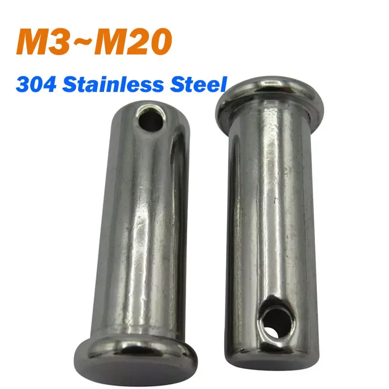 

Штифты Clevis с головкой из нержавеющей стали 304, M3 M4 M5 M6 M8 M10 M12 M14 M16 M20, штифты Clevis с плоской головкой и отверстием GB882
