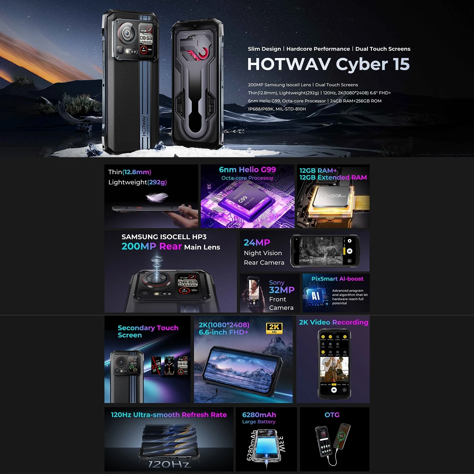 Смартфон Hotwav Cyber 15 24/256ГБ global