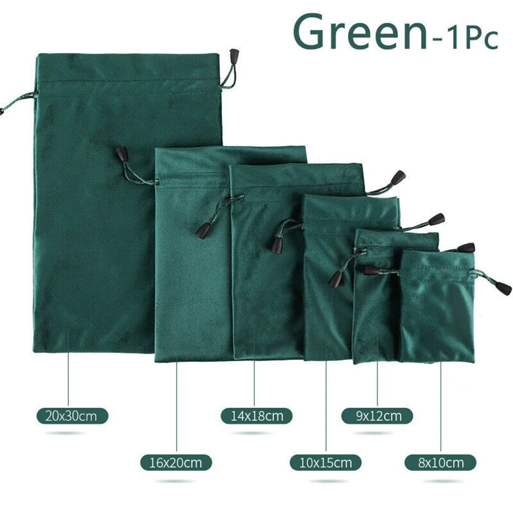 6 размеров флокирующая сумка для ювелирных изделий короткая плюшевая