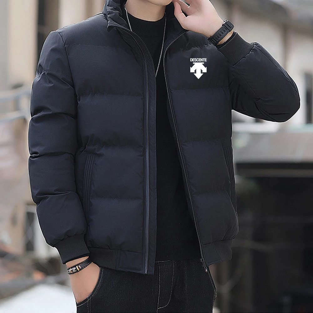 

Autumn and winter casual zipper box puff jacket, men's coat, zipper box street outfit