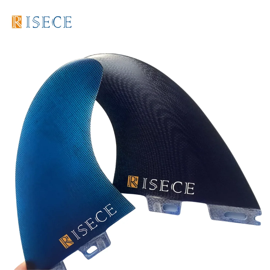 Фото Плавники для серфборда RISECE Power Twin Fins, высокопроизводительные, из стекловолокна, черно-синие №1