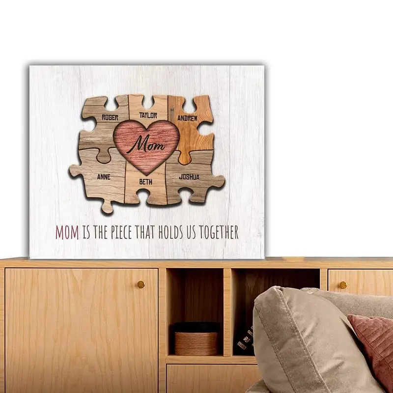 

Пазлы в форме сердца, подарок на день рождения для мамы, папы, мамы, папы, папа, папа, романтический домашний декор, деревянные изделия