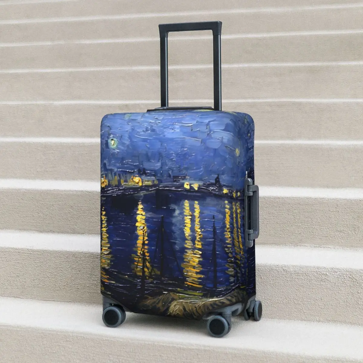 

Vincent Van Gogh Suitcase Cover Starry Night Business Protection Vacation Fun Luggage Supplies