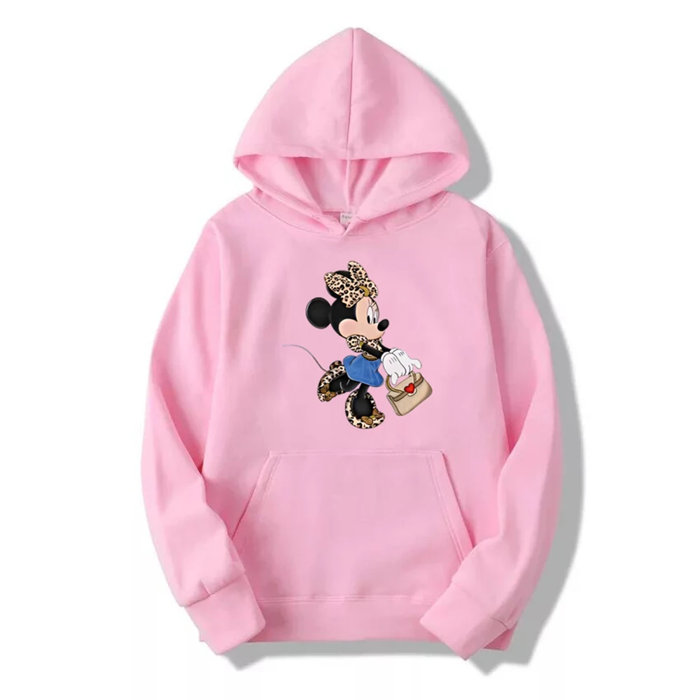 

Disney Hoodies Minnie Mouse Sweatshirt Women Women Clothing Mickey Men's Tops Girls Fashion Y2k Couple Outfit Hoodie Print