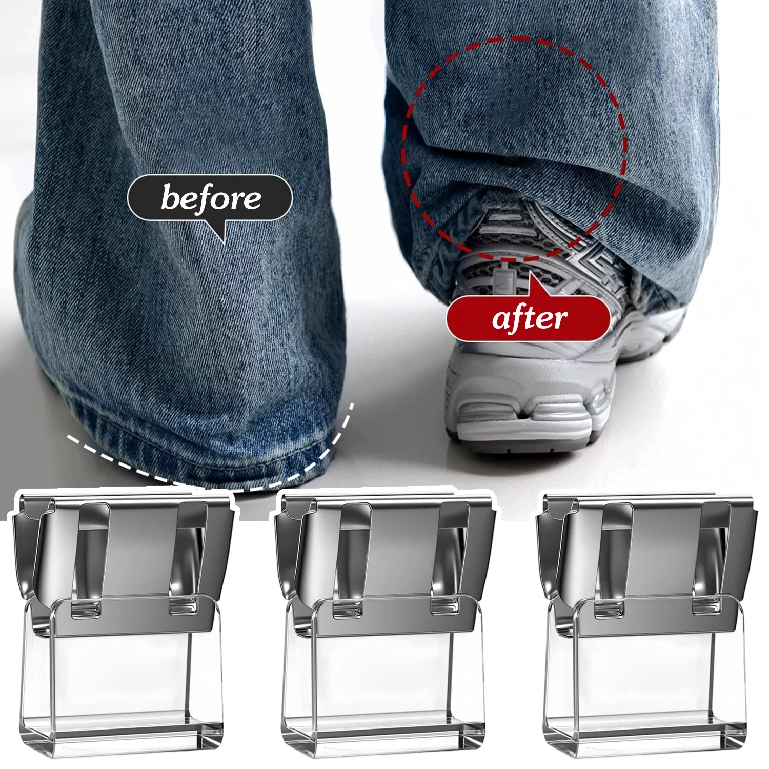 

Невидимые зажимы для брюк из пластика