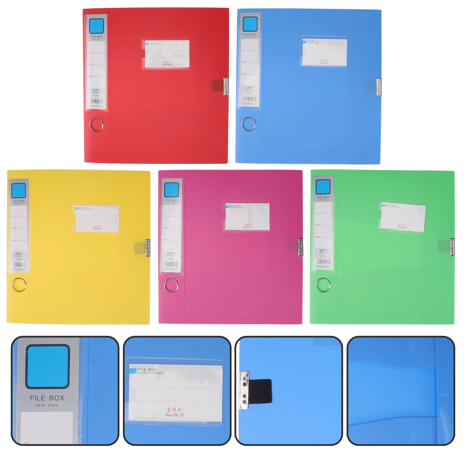 

5 pcs File Storage Organizer Desktop Organizer File Storage Case Storage Archives Cases Paper Storage Box Magazine File Holder