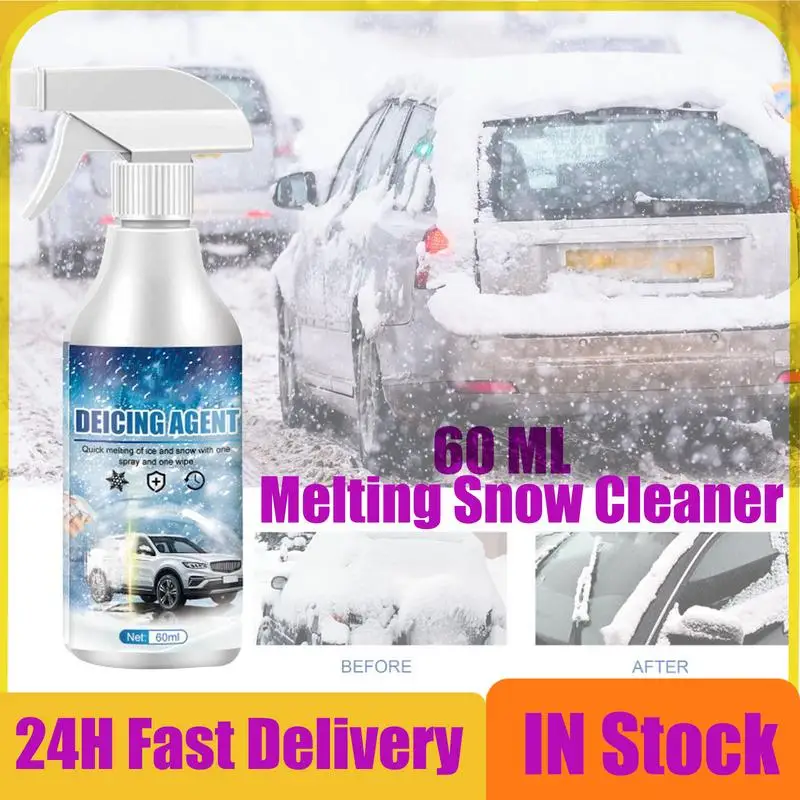 

60ml car deicer Powerful Fast Melting Snow Cleaner snow melting spray deicer shiny car stuff Instantly Melting Ice car accessory