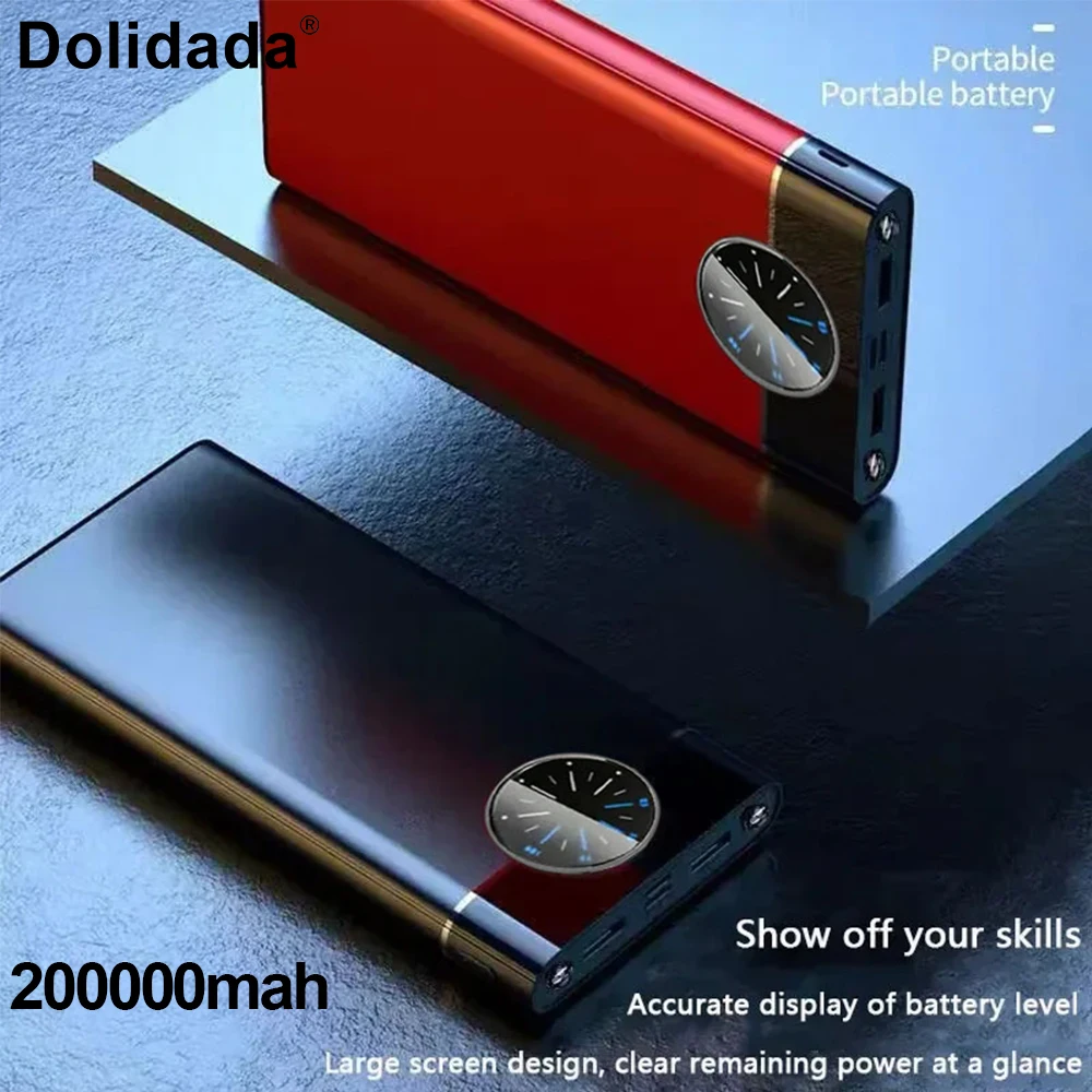 

Портативное зарядное устройство 200000 мАч, супербыстрая зарядка, портативное зарядное устройство с цифровым дисплеем, внешний аккумулятор для iPhone, Xiaomi, Samsung