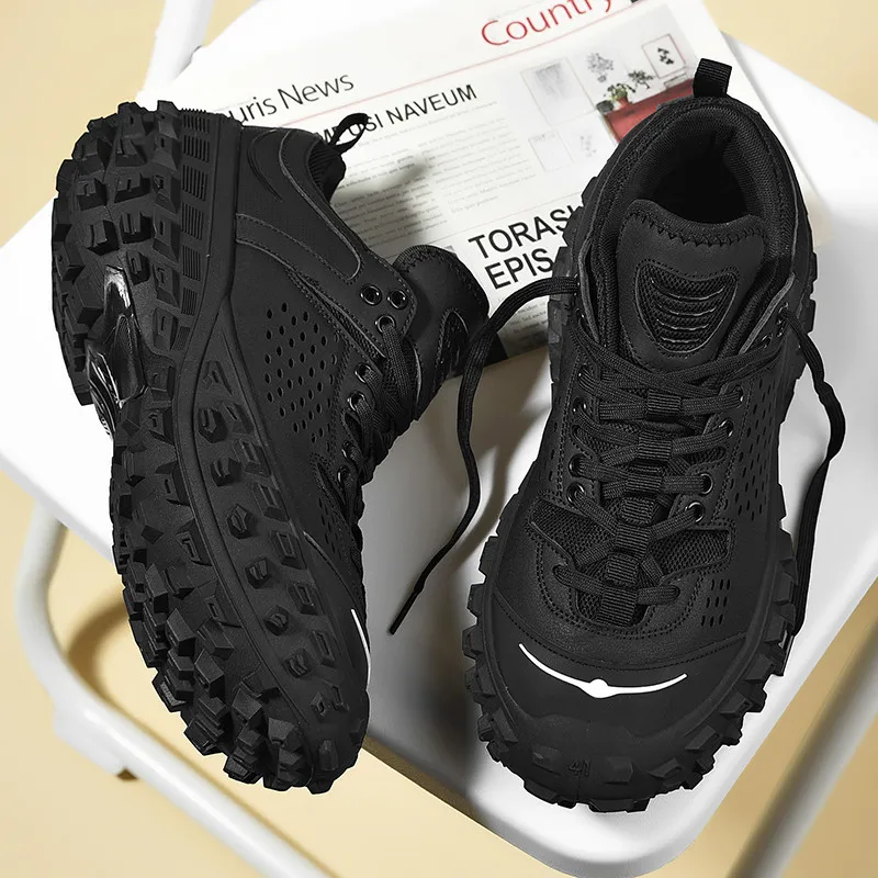 

Женские сетчатые дышащие кроссовки, повседневная обувь со шнуровкой и подошвой в виде шин, женские кроссовки на платформе, женская обувь