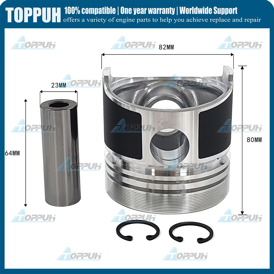 Комплект для капитального ремонта V1702 Kubota V1702B Прокладка вкладыша поршня Bobcat 743 733