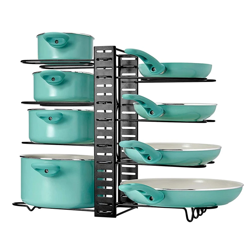 

Kitchen Organizer Pot Rack Creative Multi-layer Folding Sitting Pot Lid Rack Shelf Practical Kitchen Organizer Pot Lid Holder