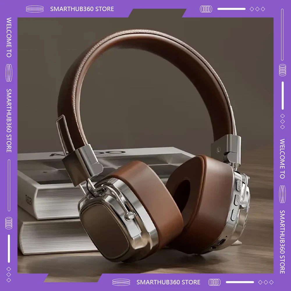 Беспроводные Bluetooth-наушники в стиле ретро складные с низкой задержкой