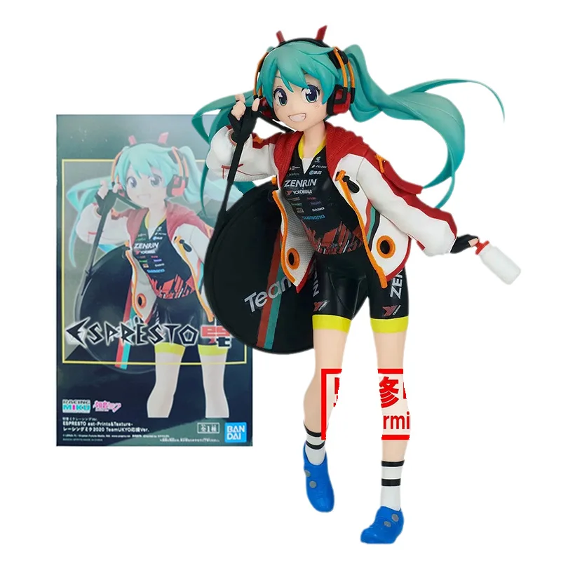 

Bandai Original Hatsune Miku Anime Figure Espresto Vocaloid Miku Racing 2020 Collection Ornaments Model Action Figure Toys