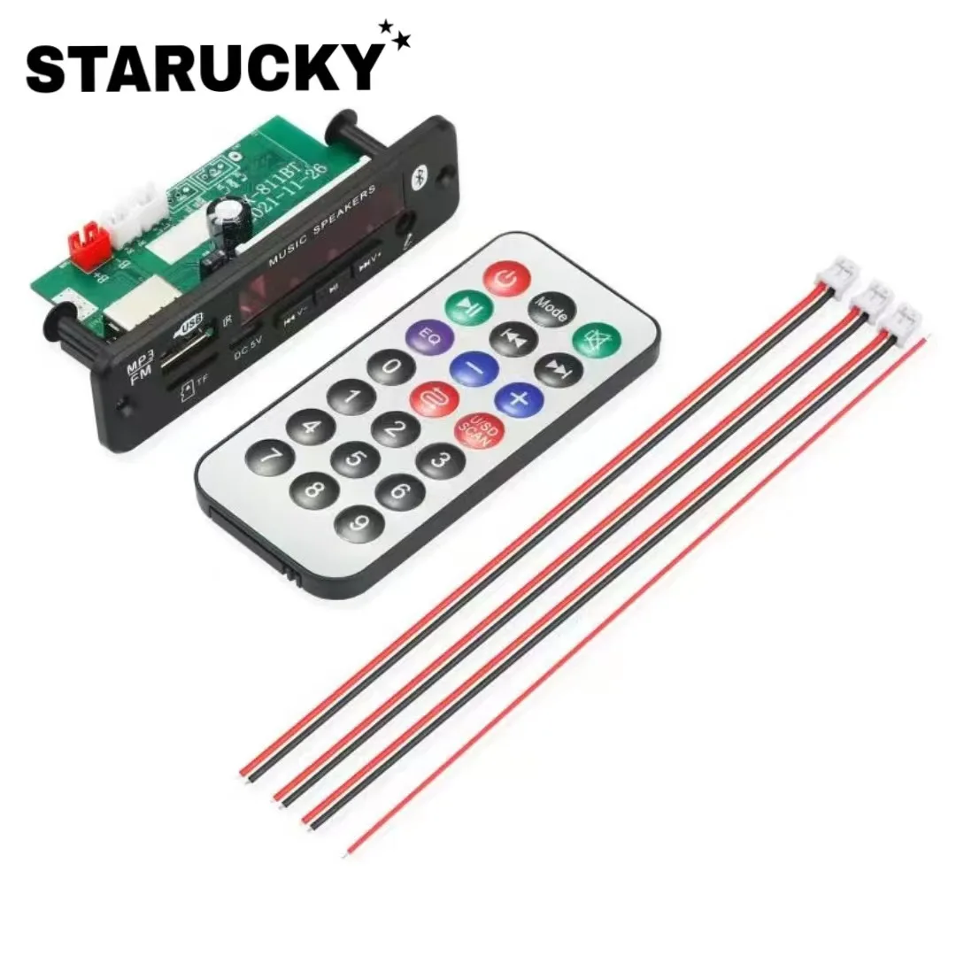 2*3W/20W/25W/40W MP3 Decoder Board 80W BLUETOOTH 5.0 Power Amplifier with Call Recording Wireless USB/TF/LINE IN/FM |
