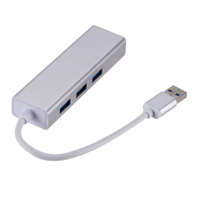 

2022 Brand New USB3.0 100 MBIT/s Dual System Free Drive Aluminum Alloy USB3.0 NIC +USB3.0 Hub 130 Mm Silver