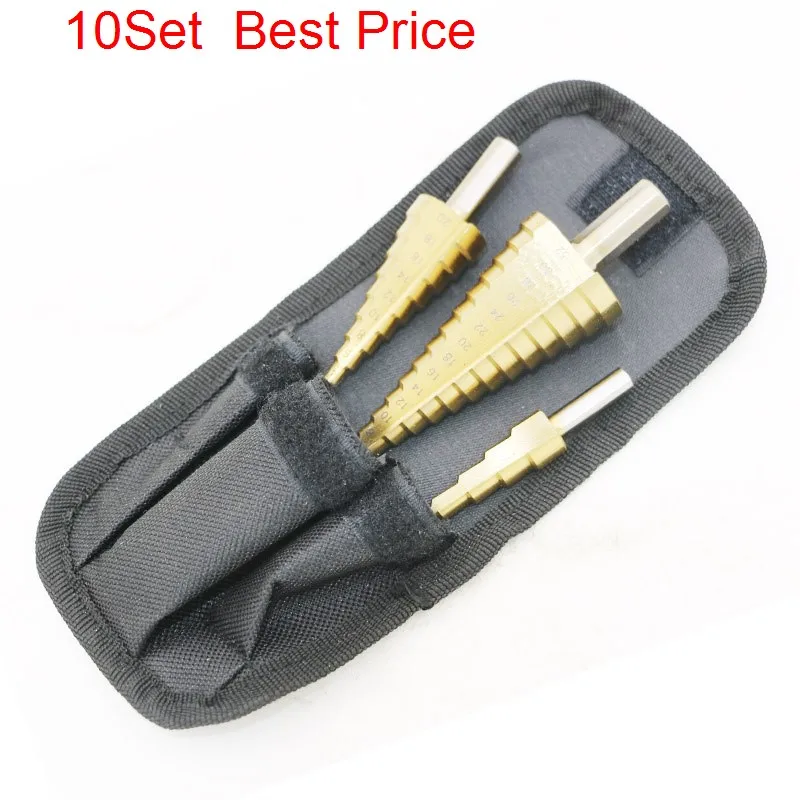 

10 компл./лот треугольная ручка ступенчатый сверлильный станок пагода шаг сверла сверлильный станок ПВ пластина железная алюминиевая пласт...