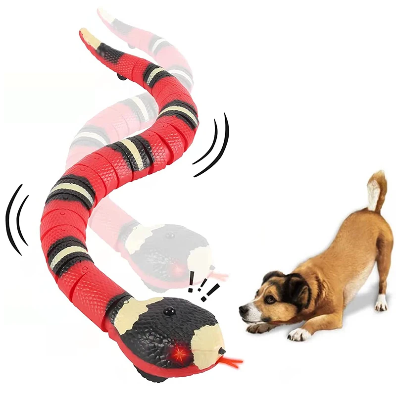 

Interactive Smart Sensing Dog Toy Snake USB Rechargeable Puppy Toys For Indoor Dogs Automatic Electronic Tricky Snake Pets Toy