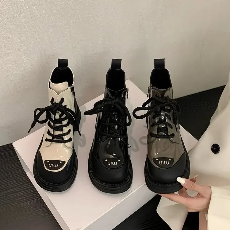 Ботинки женские зимние на шнуровке