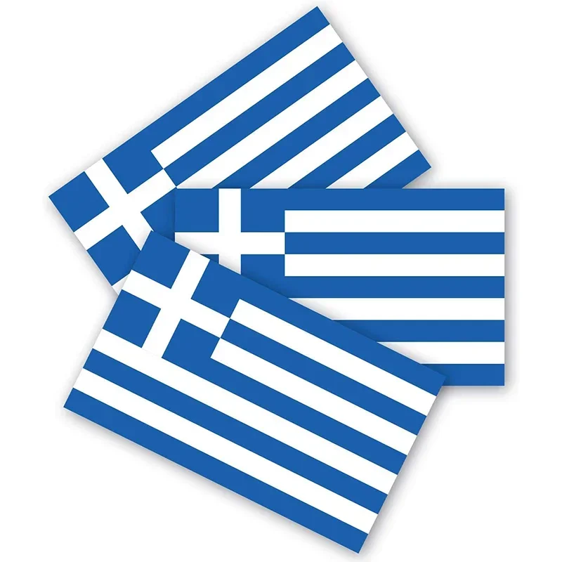

3 шт., набор наклеек с греческим флагом, 10x6 см, новый дизайн для автомобиля, мотоциклетного шлема, украшения бампера багажника