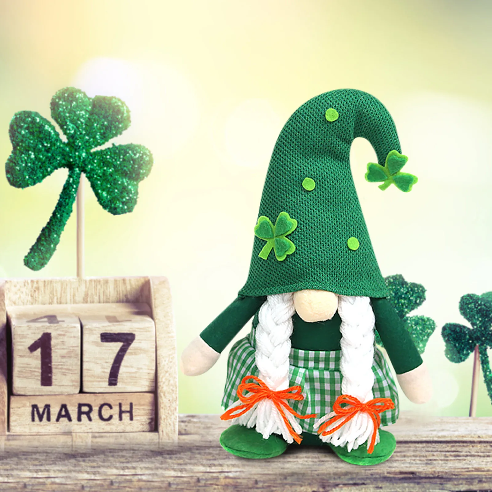 

Украшения ко дню, гном Патрика, св. Кукла, 1 шт., подарок, весна, без лица, домашний декор h