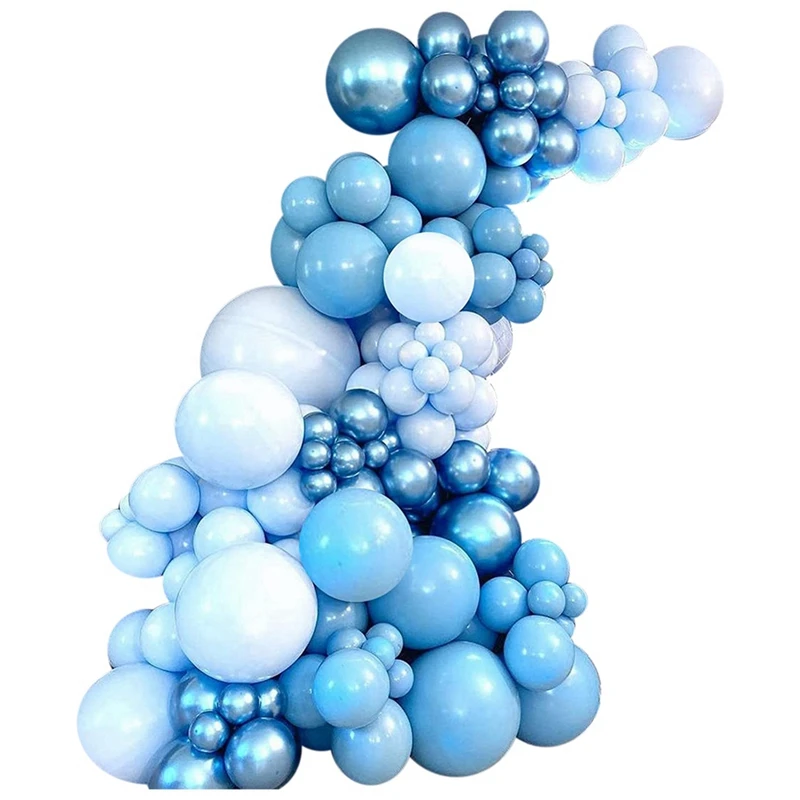 

New-Birthday Blue Macaron Size Balloon Garland Kit Dark Blue,Light Blue Balloons For Baby Shower Wedding Party Decorations