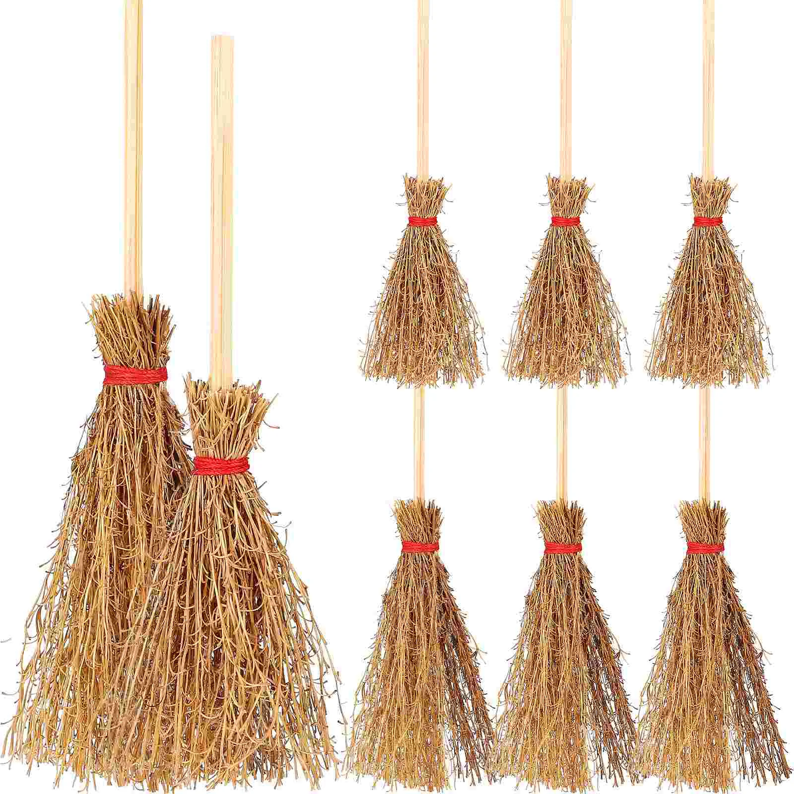 

10 Pcs Mini Broom Kids Role Play Toys Tiny Brooms Decorations Model Miniature Broomsticks Witches Beech Child Props Small