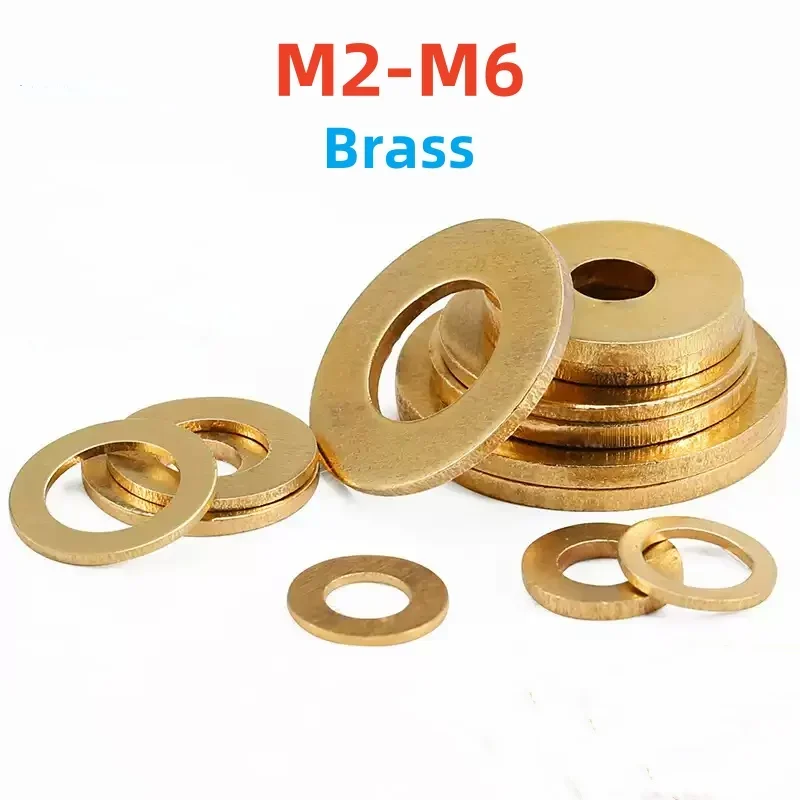 M2 M2.5 M3 M4 M5 M6 Латунная плоская прокладка Металлическая простая Проставки