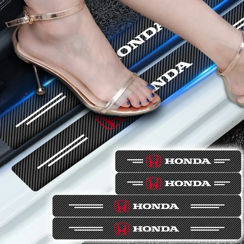 Дверная пластина автомобиля защитная наклейка из углеродного волокна наклейки