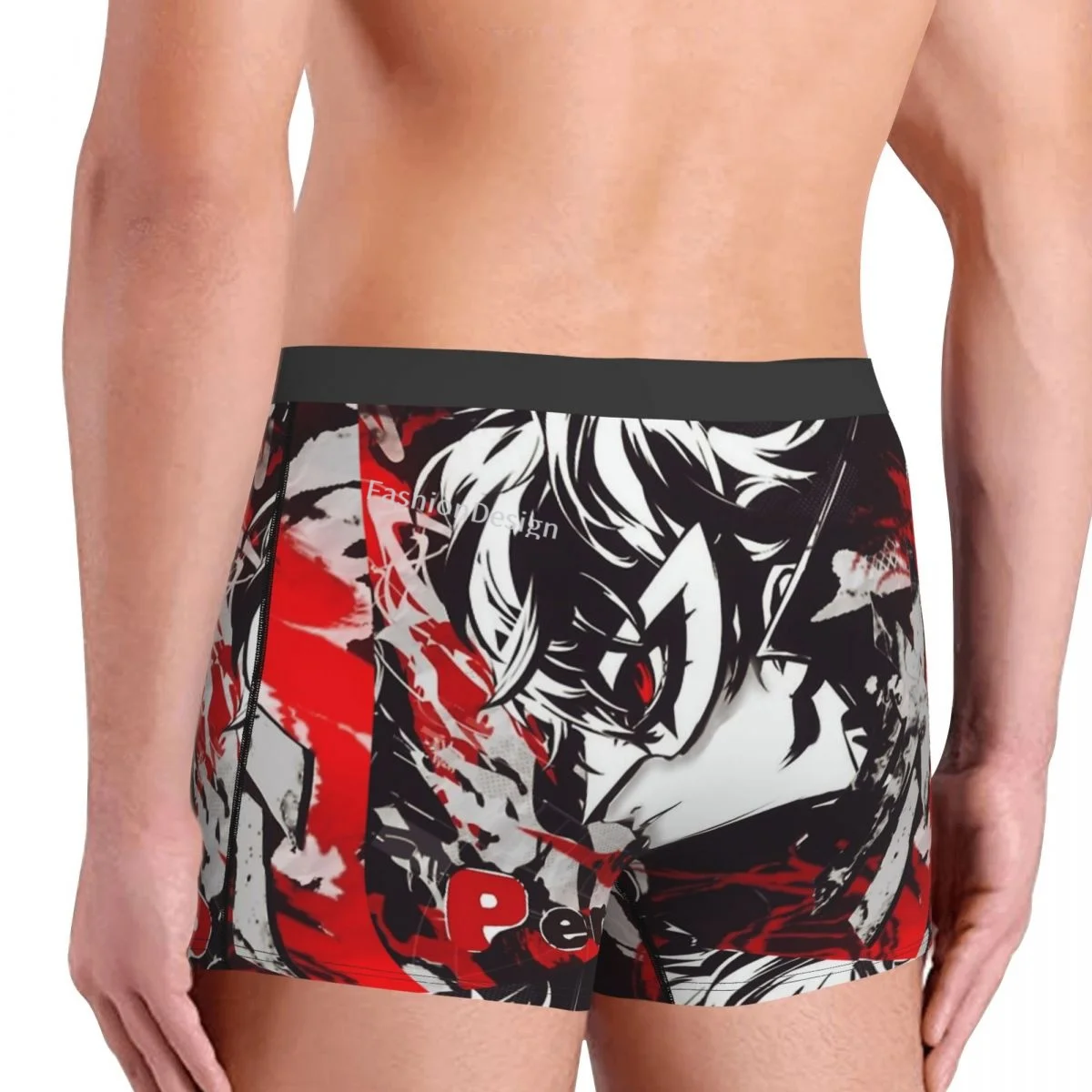 Persona 5 Morgana Game The Side Face Underpants Homme Panties Man Underwear Sexy Shorts Boxer Briefs images - 3