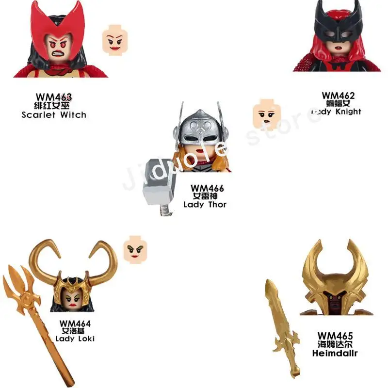 

New Superhero Scarlet Witch Building Blocks лего Minifigures Bricks Building Blocks Assembled Model Toys Action Figures Toys