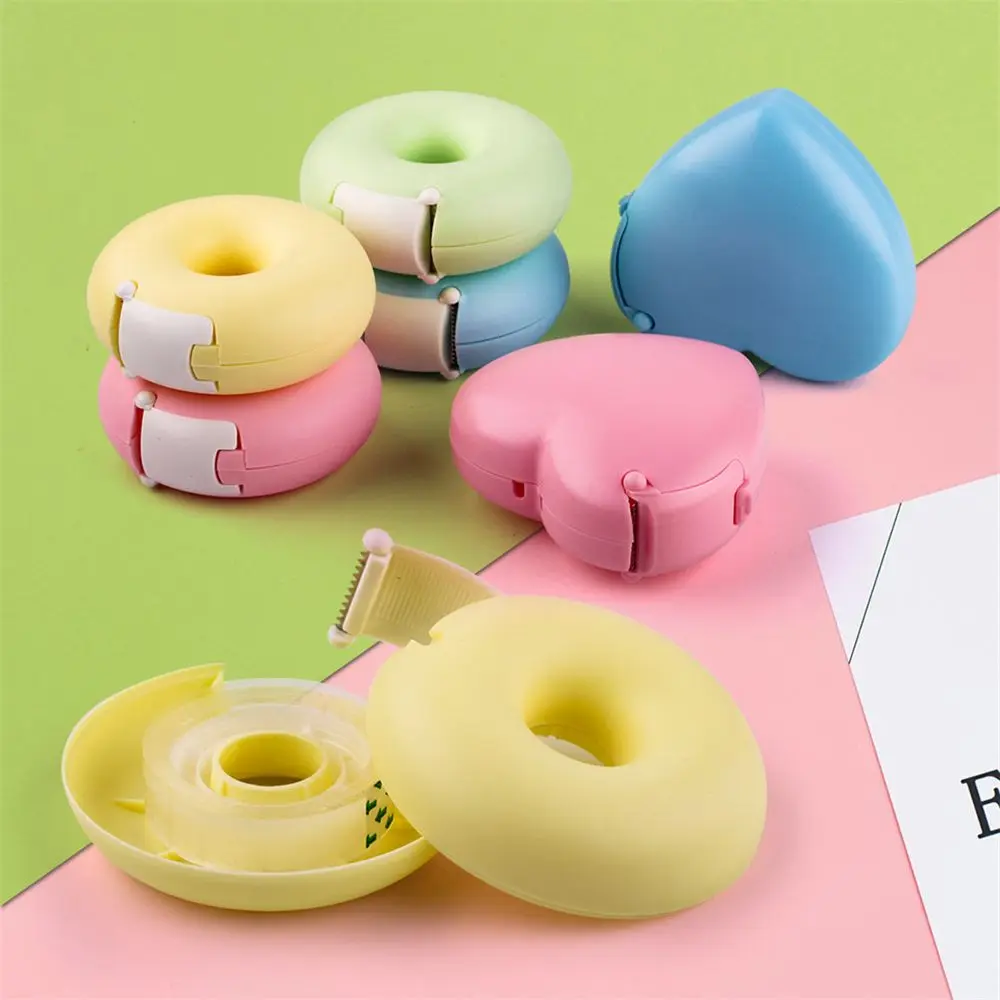 

Eyelash Extension Candy Color Masking Tape Cutter Design Of Love Heart Donut Shape Tape Holder Grafting Eyelash Plastic Tapes
