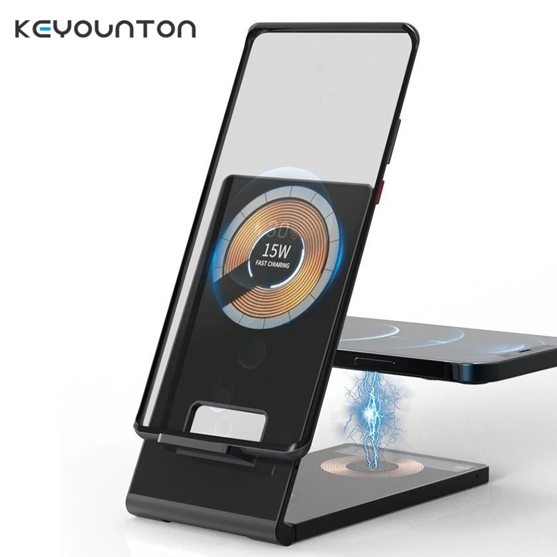 Беспроводное зарядное устройство 3 в 1 15 Вт складная подставка быстрая зарядка