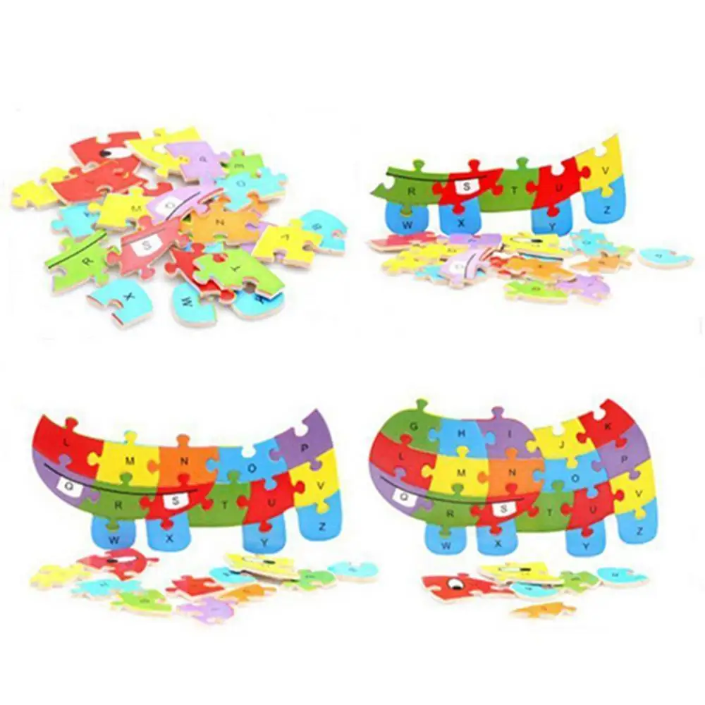 

Fashion Wooden Animal Alphabet Letter Puzzle Kids Educational Developmental Toy Alphabet Craft Wooden English Words Puzzle