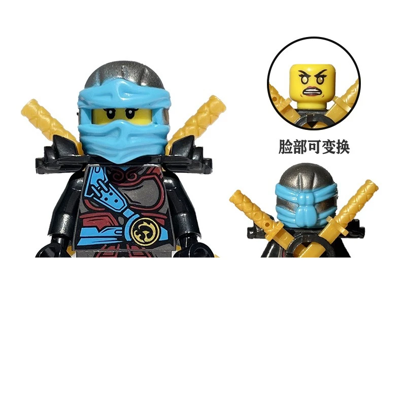 Фото Горячие игрушки Фигурки ниндзя Garmadon Jay Zane Kai Nya Lloyd Samukai Cole Harumi Ultra Violet Pyro Snake Morro Building Blocks Детская игрушка №3