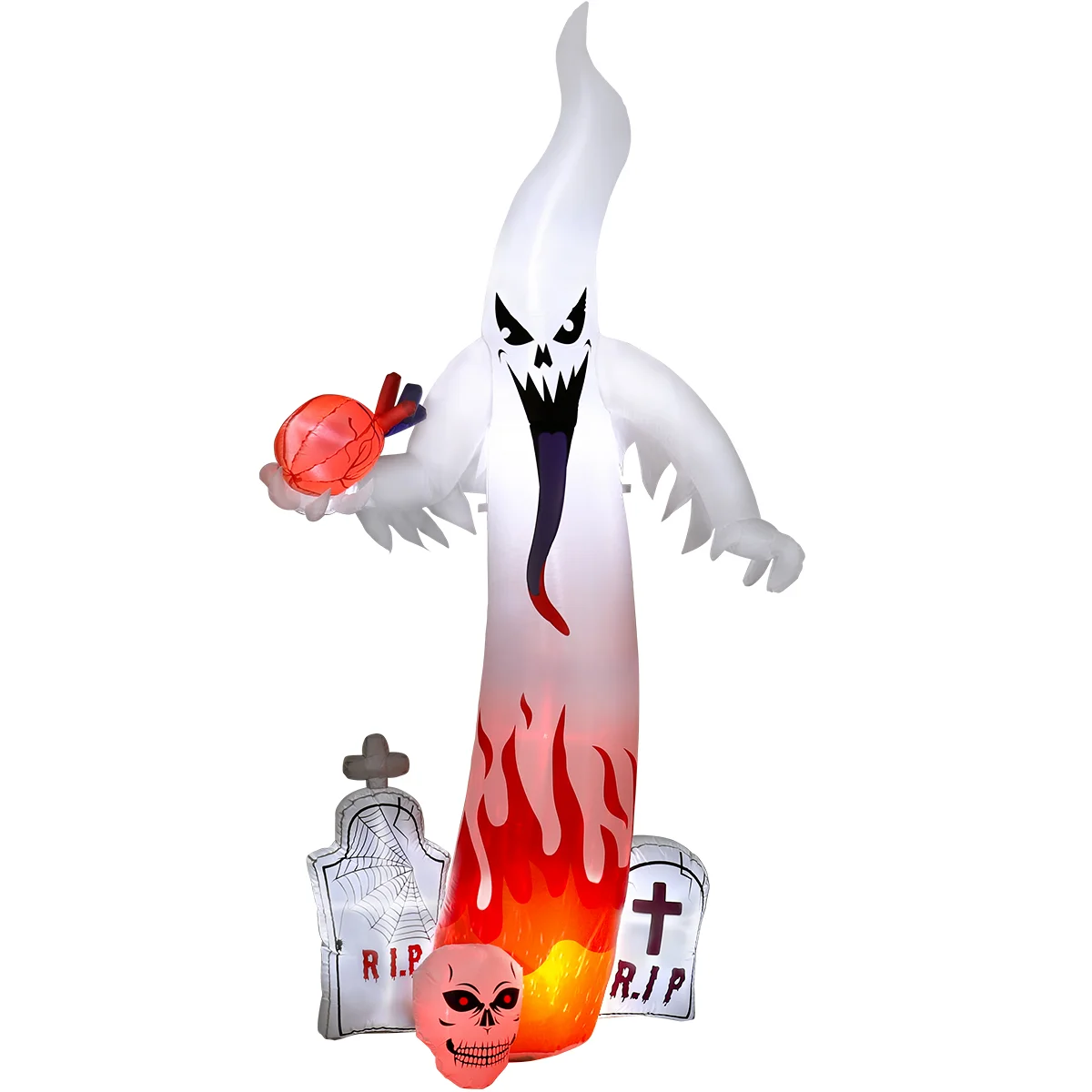 2.75m Ghostface Patriotic Halloween Inflatables Outdoor Holiday Yard Decorations