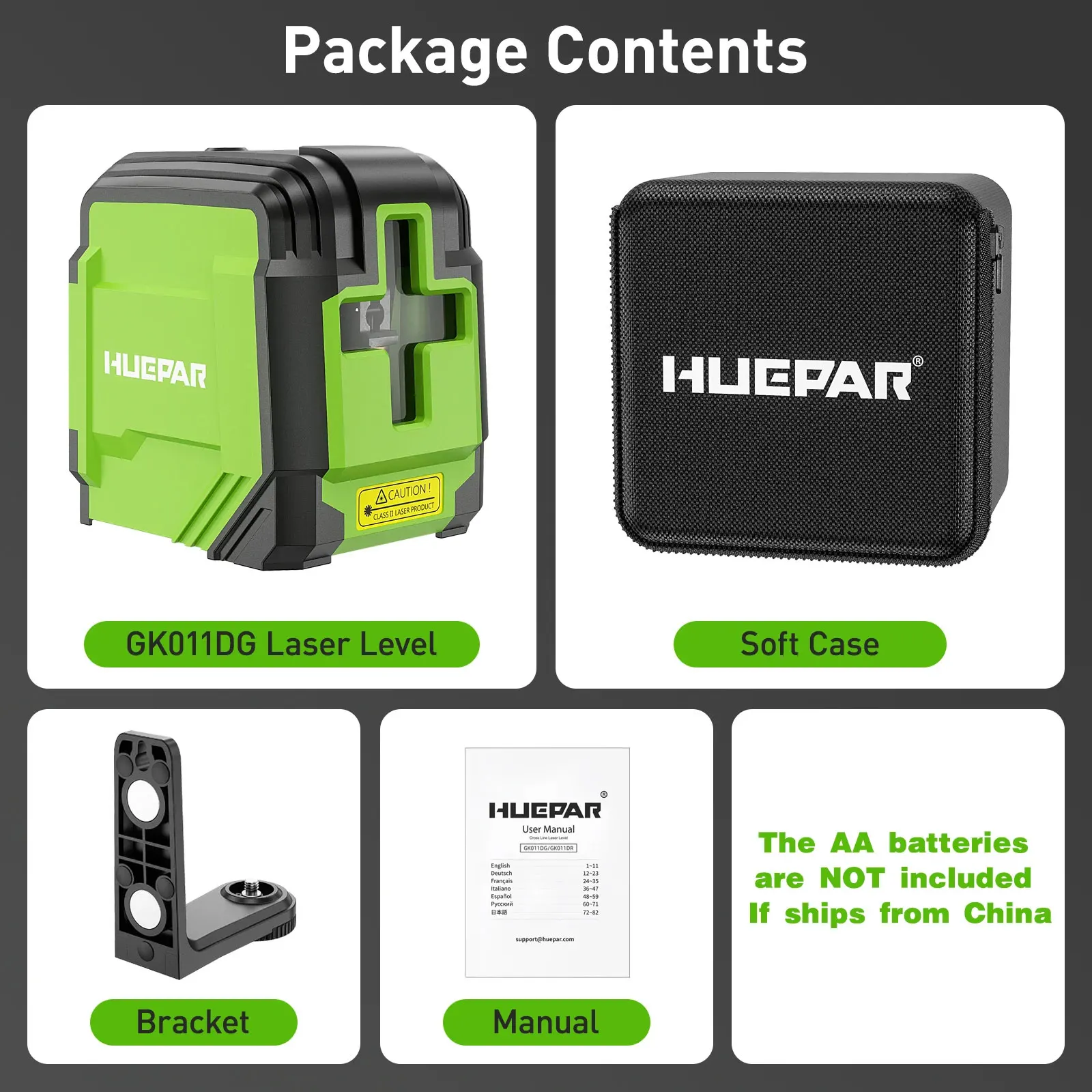 

Huepar 2-линейный самовыравнивающийся лазерный уровень зеленый луч